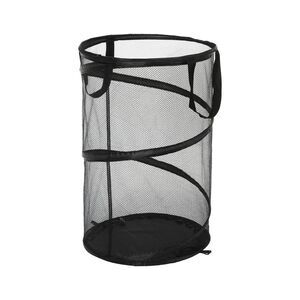 1 Pc 20L Folding Laundry Basket Portable Hamper for Bathroom Black